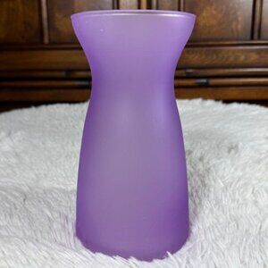 Purple Flare Neck Frosted Glass Vase